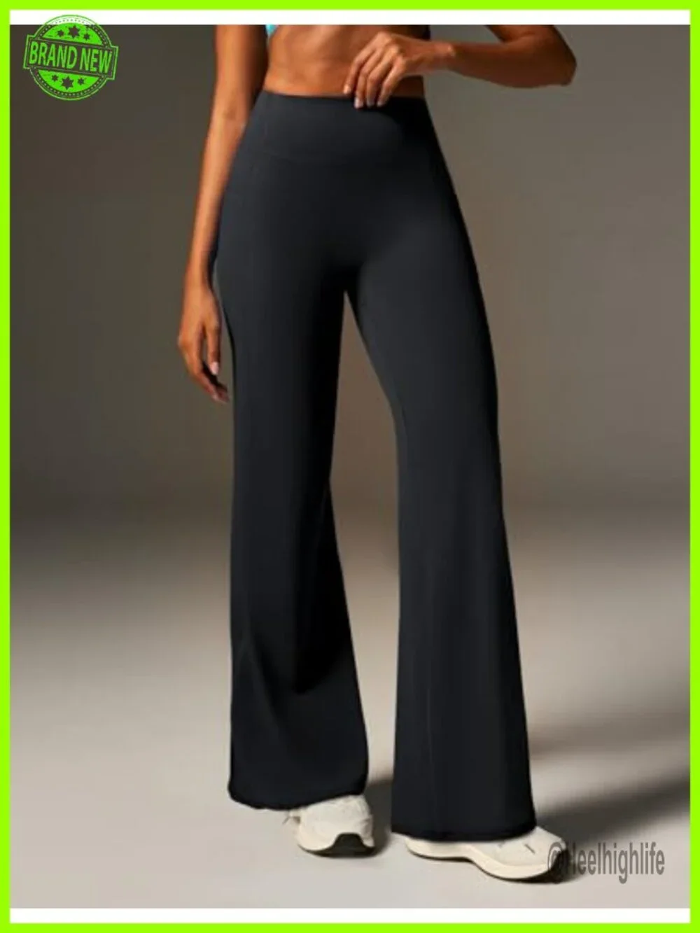 Butt Lifting Wide Leg Leggings with Pockets No Front Seam Yoga Pants